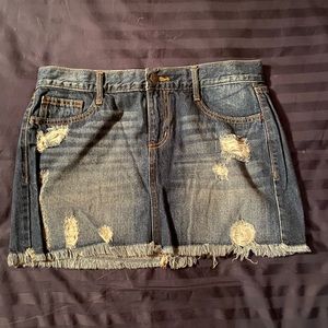 Denim mini skirt